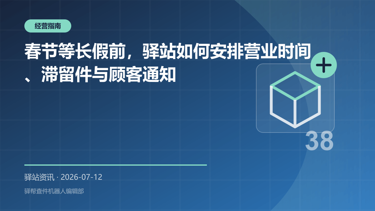 快递驿站高峰期通知、查询和现场出库协同示意
