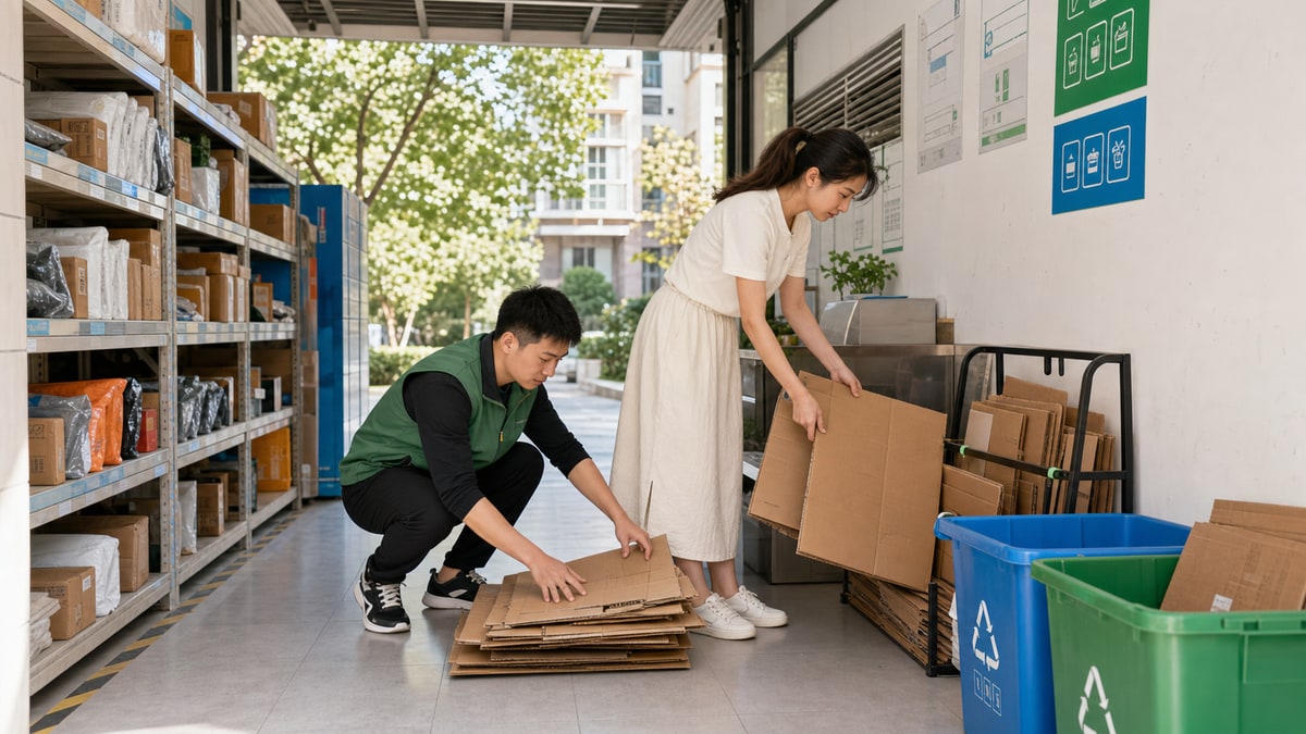 快递包装回收不是摆一个纸箱筐：驿站绿色运营的空间、台账与收益